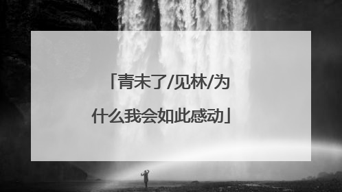 青未了/见林/为什么我会如此感动