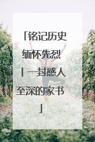 铭记历史 缅怀先烈丨一封感人至深的家书