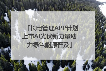 长电管理APP计划上市AI光伏新力量助力绿色能源普及