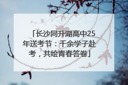 长沙同升湖高中25年送考节：千余学子赴考，共绘青春答卷