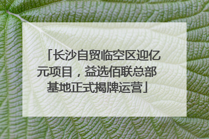 长沙自贸临空区迎亿元项目，益选佰联总部基地正式揭牌运营