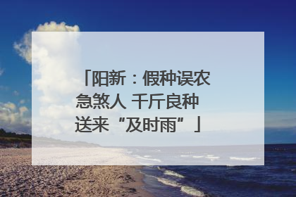 阳新：假种误农急煞人 千斤良种送来“及时雨”