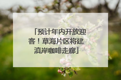 预计年内开放迎客！草海片区将建滇岸咖啡走廊