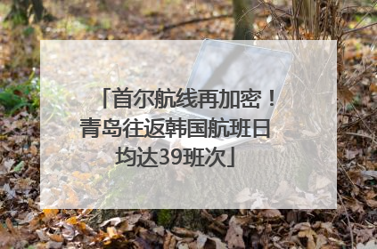 首尔航线再加密！青岛往返韩国航班日均达39班次