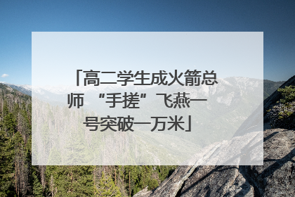 高二学生成火箭总师 “手搓”飞燕一号突破一万米