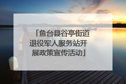 鱼台县谷亭街道退役军人服务站开展政策宣传活动