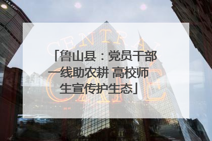 鲁山县：党员干部一线助农耕 高校师生宣传护生态