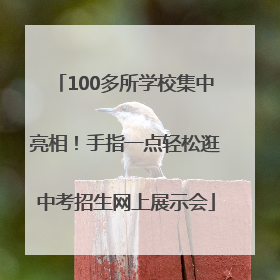 100多所学校集中亮相！手指一点轻松逛中考招生网上展示会