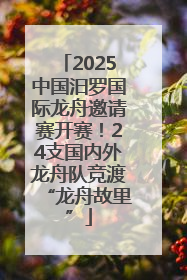2025中国汨罗国际龙舟邀请赛开赛！24支国内外龙舟队竞渡“龙舟故里”