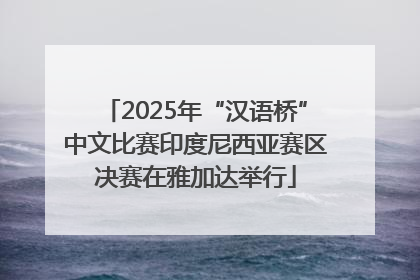 2025年“汉语桥”中文比赛印度尼西亚赛区决赛在雅加达举行