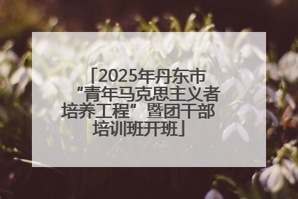 2025年丹东市“青年马克思主义者培养工程”暨团干部培训班开班