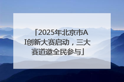 2025年北京市AI创新大赛启动，三大赛道邀全民参与