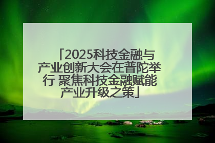 2025科技金融与产业创新大会在普陀举行 聚焦科技金融赋能产业升级之策