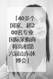 40多个国家、超200名专业国际采购商 将亮相第六届山东体博会