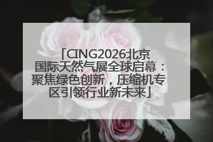 CING2026北京国际天然气展全球启幕：聚焦绿色创新，压缩机专区引领行业新未来